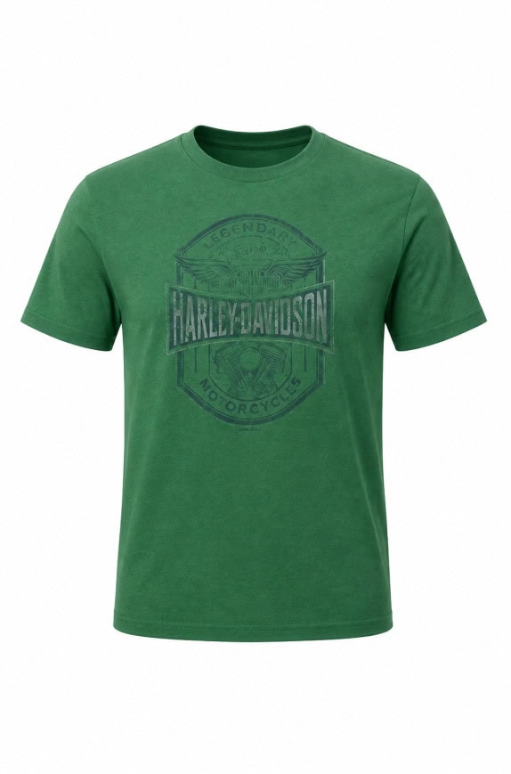 HARLEY DAVIDSON GRAPHIC TEE VINTAGE ΠΡΑΣΙΝΟ ΑΝΤΡΙΚΟ PRE OWNED L