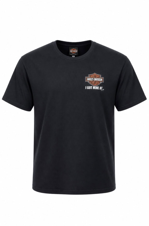 HARLEY DAVIDSON GRA﻿PHIC TEE BLACK ΑΝΤΡΙΚΟ PRE OWNED L/XL