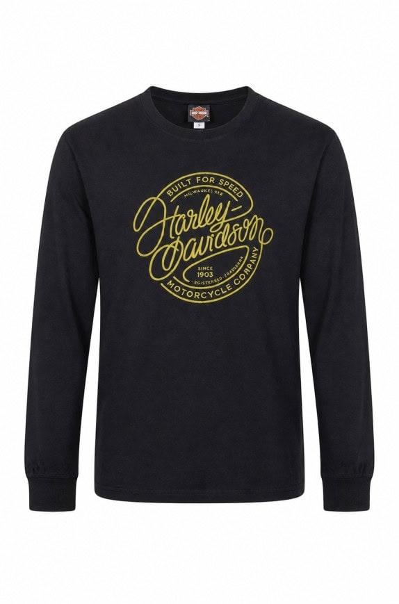 HARLEY DAVIDSON LONGSLEEVE GRAPHIC BLACK MEN PRE OWNED M