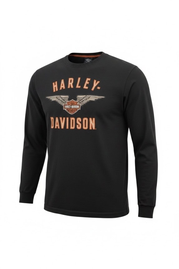 HARLEY DAVIDSON MAGLIA MANICA LUNGA GRAFICA NERO UOMO PRE OWNED XXL