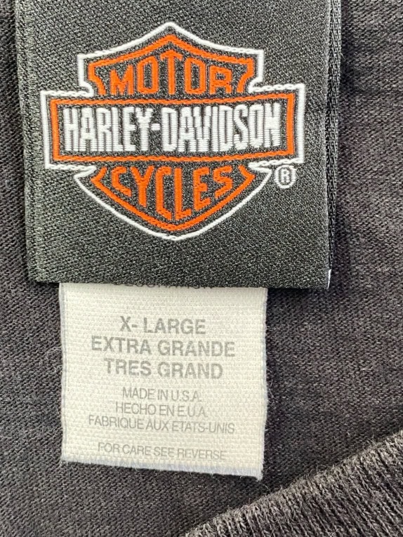 HARLEY DAVIDSON ΜΑΚΡΥΜΑΝΙΚΗ ΜΠΛΟΥΖΑ MINIMAL ΜΑΥΡΟ ΑΝΤΡΙΚΟ PRE OWNED XL