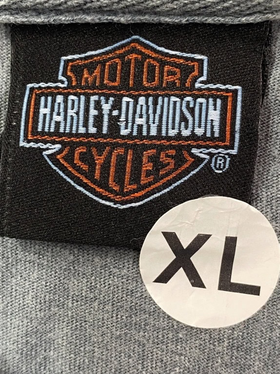 HARLEY DAVIDSON POLO MINIMAL WASHED GRIGIO UOMO PRE OWNED XL