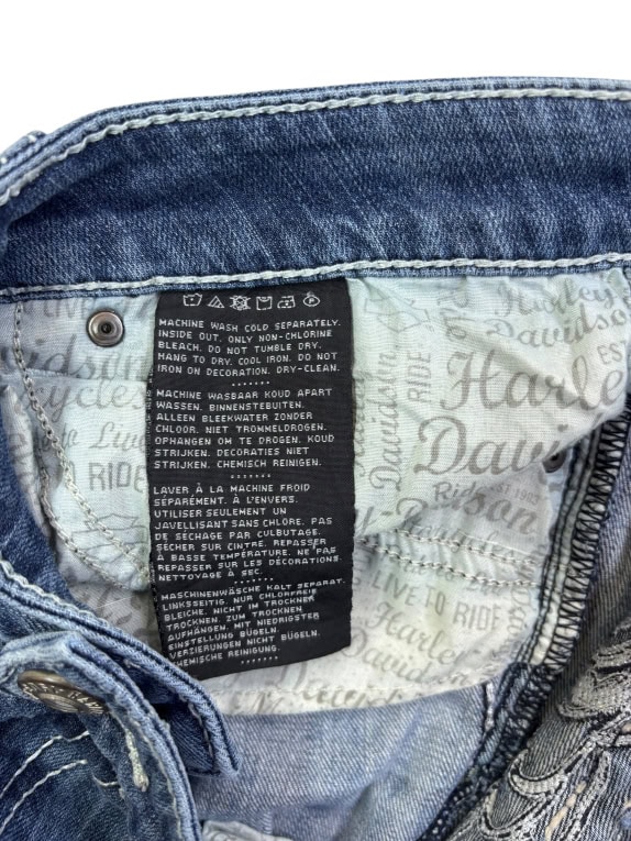HARLEY DAVIDSON JEANS BLU DA DONNA XL usato