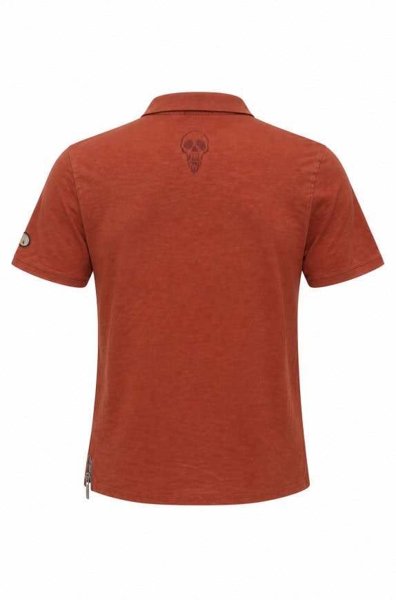 HARLEY DAVIDSON POLO SHIRT MINIMAL ORANGE MEN PRE OWNED XL