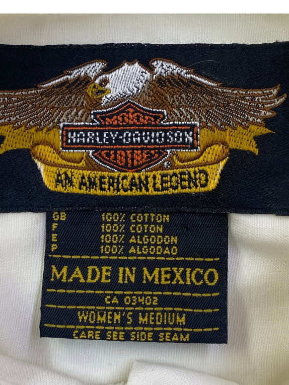 HARLEY DAVIDSON ΠΟΥΚΑΜΙΣΟ ΑΜΑΝΙΚΟ RETRO OFF WHITE ΓΥΝΑΙΚΕΙΟ PRE OWNED M