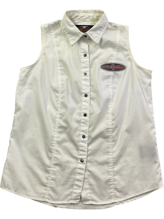 HARLEY DAVIDSON ΠΟΥΚΑΜΙΣΟ ΑΜΑΝΙΚΟ RETRO OFF WHITE ΓΥΝΑΙΚΕΙΟ PRE OWNED M