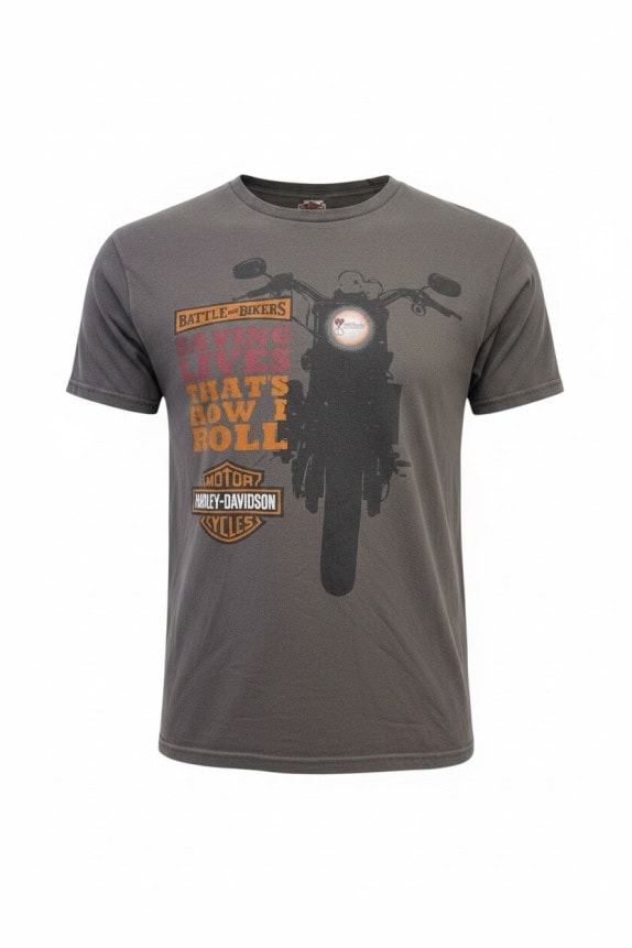 HARLEY DAVIDSON T SHIRT GRAPHIC CHARCOAL ΑΝΤΡΙΚΟ PRE OWNED M