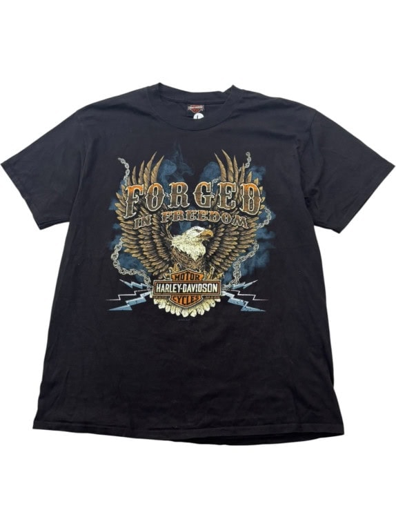 HARLEY DAVIDSON T SHIRT GRAPHIC FADED BLACK ΑΝΤΡΙΚΟ PRE OWNED L