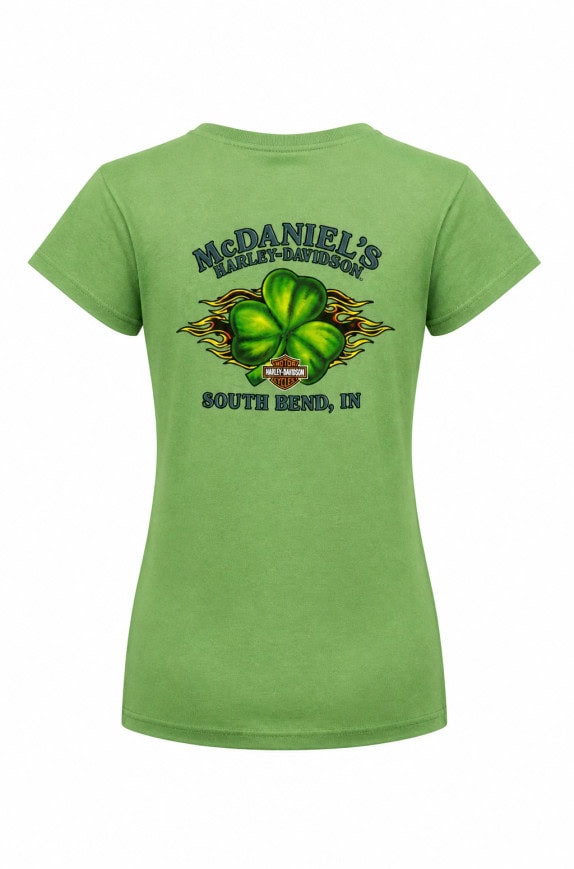 HARLEY DAVIDSON T SHIRT GRAPHIC VERDE DONNA PRE OWNED S