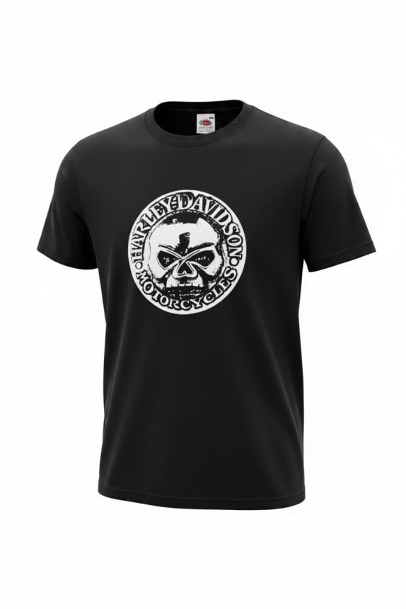 HARLEY DAVIDSON T SHIRT GRAPHIC BLACK MENS PRE OWNED S