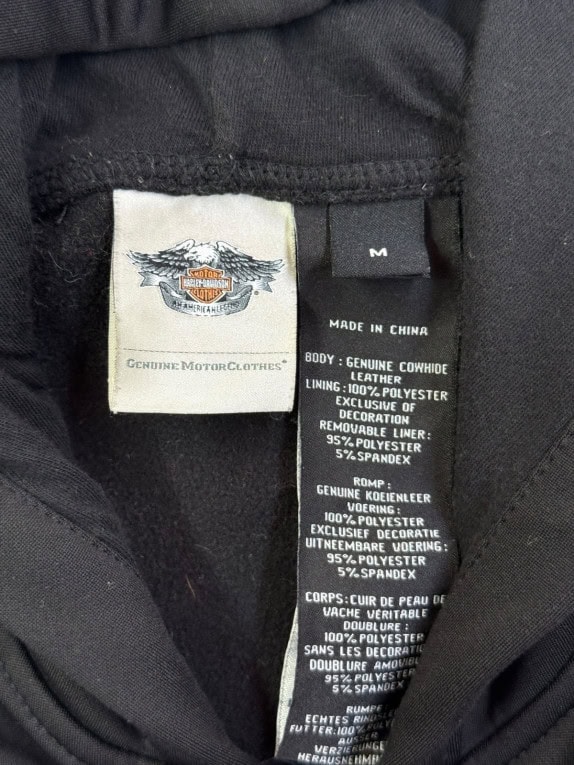 HARLEY DAVIDSON ZIP HOODIE STREETWEAR BLACK WOMEN PRE OWNED M