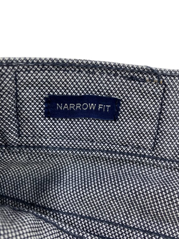 Harmont & Blaine Men’s Narrow Fit Trousers Blue Micro Pattern