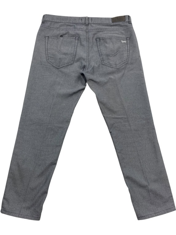 Harmont & Blaine Men’s Narrow Fit Trousers Blue Micro Pattern