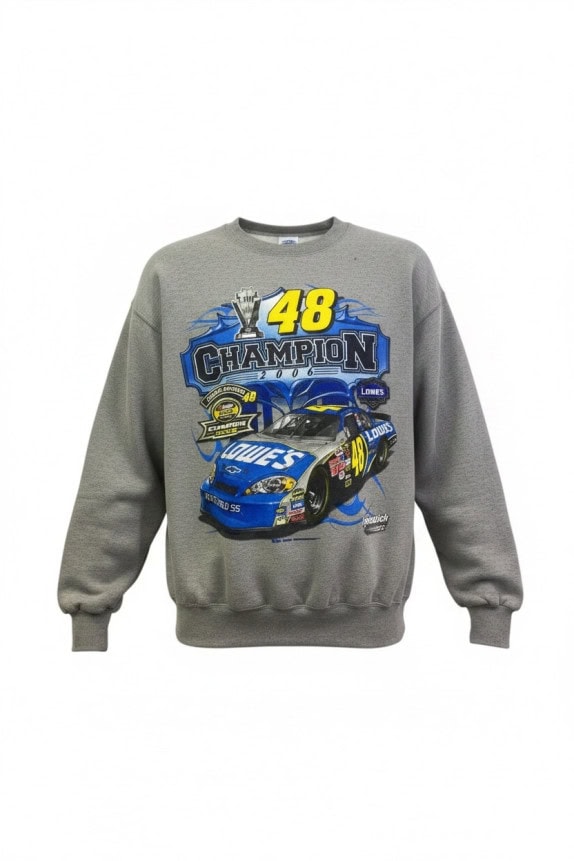 HASE AUTHENTICS FELPA GIROCOLLO RACING GRAPHIC GRIGIA UOMO PRE OWNED XL