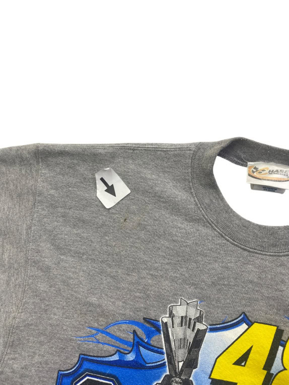 HASE AUTHENTICS CREWNECK RACING GRAPHIC ΓΚΡΙ ΑΝΤΡΙΚΟ PRE OWNED XL