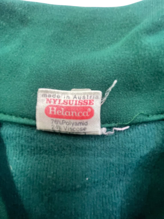 Helanca NYL Suisse Set Tuta Vintage Full Zip Verde Unisex XL