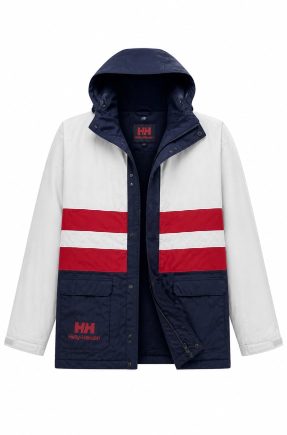 HELLY HANSEN ΑΝΔΡΙΚΟ ΜΠΟΥΦΑΝ ΑΝΟΙΓΟΜΕΝΟ ΝΑΥΤΙΚΟ ΜΠΛΕ PRE OWNED