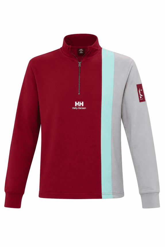 HELLY HANSEN TRACK JACKET SPORTY RED MEN PRE OWNED M