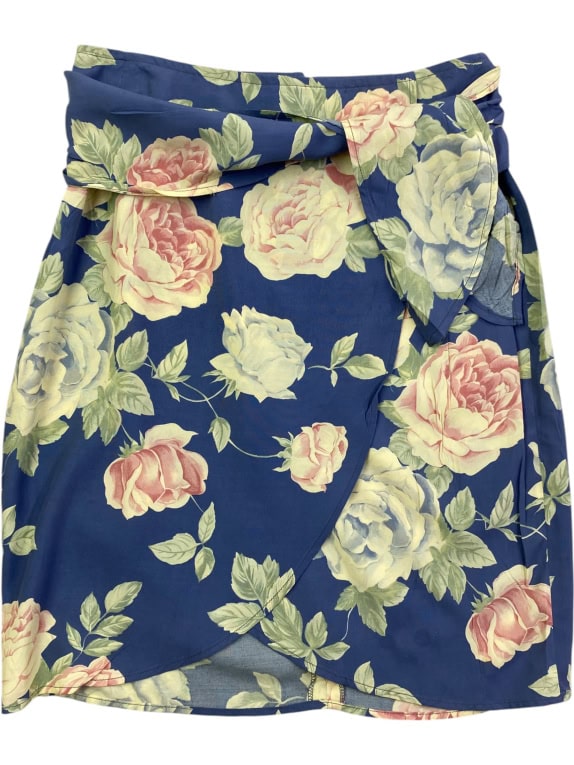 HENRY COTTON\'S GONNA A PORTAFOGLIO FLOREALE BLU DONNA S