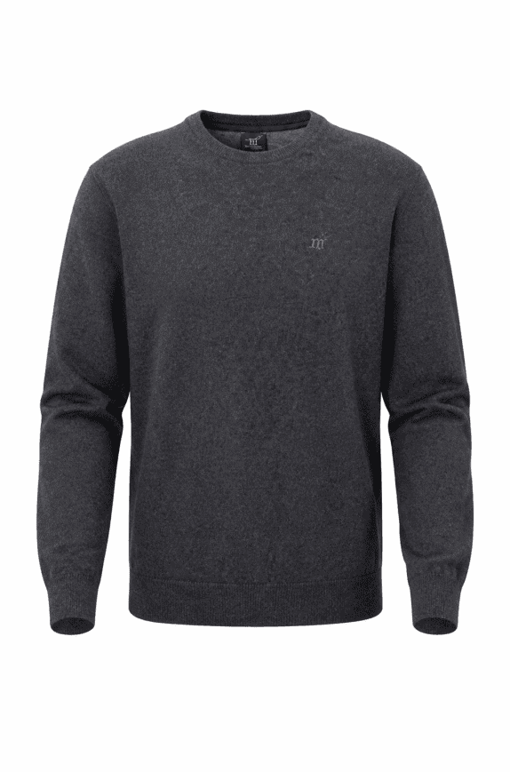HENRY COTTONS KNITWEAR MINIMAL GREY MENS PRE OWNED L