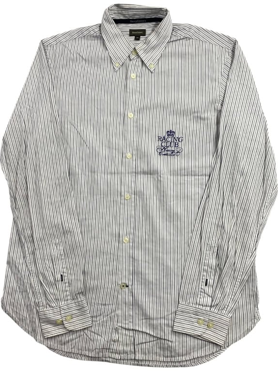 HENRY COTTON'S Striped Shirt Racing Club White-Blue Men's XL-XXL