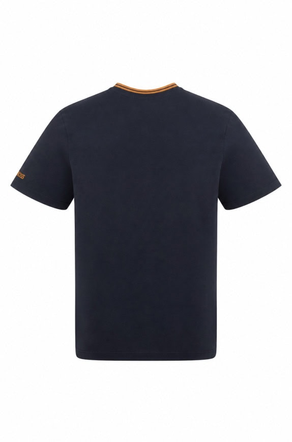 HERMES T SHIRT EMBROIDERED NAVY ΑΝΤΡΙΚΟ PRE OWNED