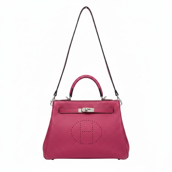HERMES ΤΣΑΝΤΑ ΧΕΙΡΟΣ ΚΛΑΣΙΚΗ ΦΟΥΞΙΑ ΓΥΝΑΙΚΕΙΟ PRE OWNED