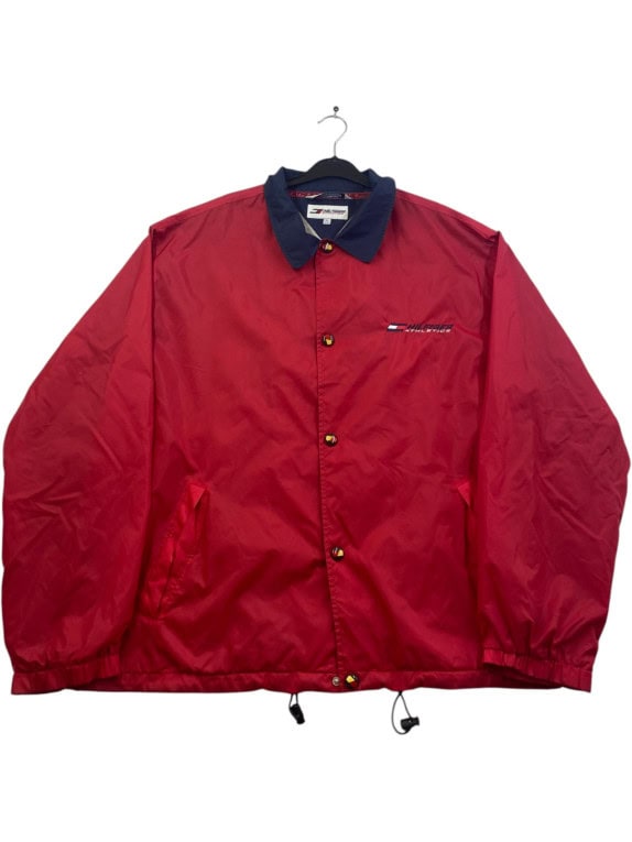 HILFIGER ATHLETICS ΑΝΤΙΑΝΕΜΙΚΟ ΜΠΟΥΦΑΝ VINTAGE SPORTSWEAR ΚΟΚΚΙΝΟ ΑΝΤΡΙΚΟ PRE OWNED XL