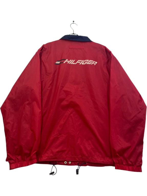 HILFIGER ATHLETICS ΑΝΤΙΑΝΕΜΙΚΟ ΜΠΟΥΦΑΝ VINTAGE SPORTSWEAR ΚΟΚΚΙΝΟ ΑΝΤΡΙΚΟ PRE OWNED XL