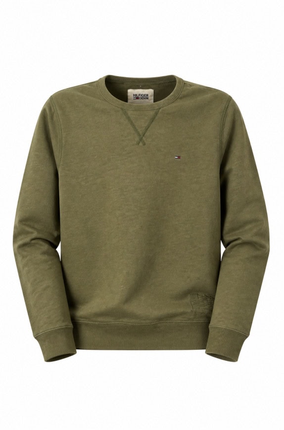 HILFIGER DENIM FELPA KHAKI UOMO PRE OWNED L