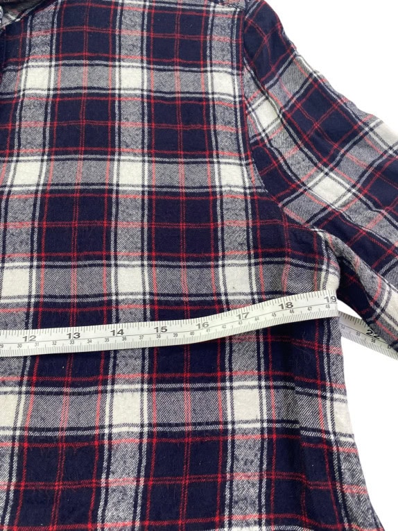 HILFIGER DENIM CAMICIA A QUADRI CLASSICA NAVY DONNA PRE OWNED L