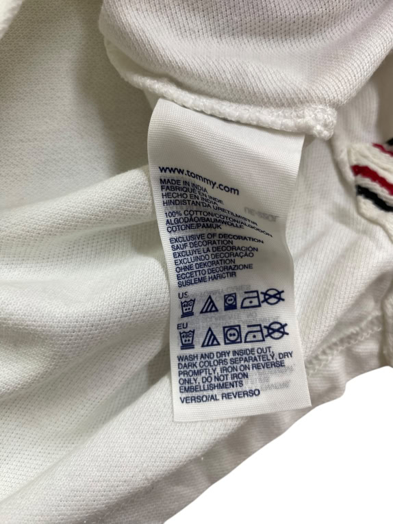 HILFIGER DENIM Polo Maglietta Vintage Logo 85 Bianca da Uomo S