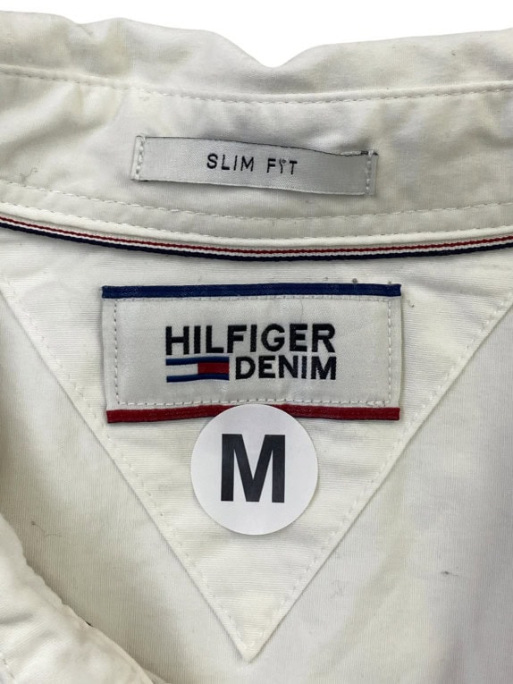 HILFIGER DENIM CAMICIA SLIM FIT BIANCO UOMO PRE OWNED M