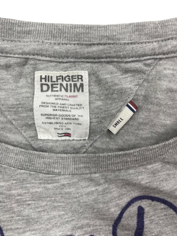 Hilfiger Denim Logo Print T-Shirt Grey Women’s S