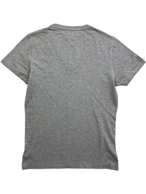 HILFIGER DENIM T-SHIRT V-NECK WITH LOGO GREY MENS S