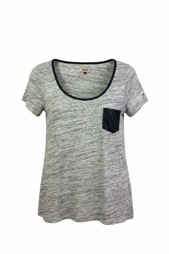HILFIGER DENIM T SHIRT VINTAGE ΓΚΡΙ ΓΥΝΑΙΚΕΙΟ L pre-owned