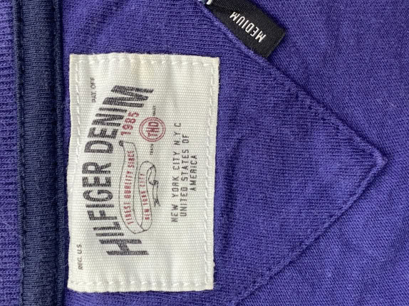 HILFIGER DENIM GRAPHIC TSHIRT PURPLE WOMENS PRE OWNED M