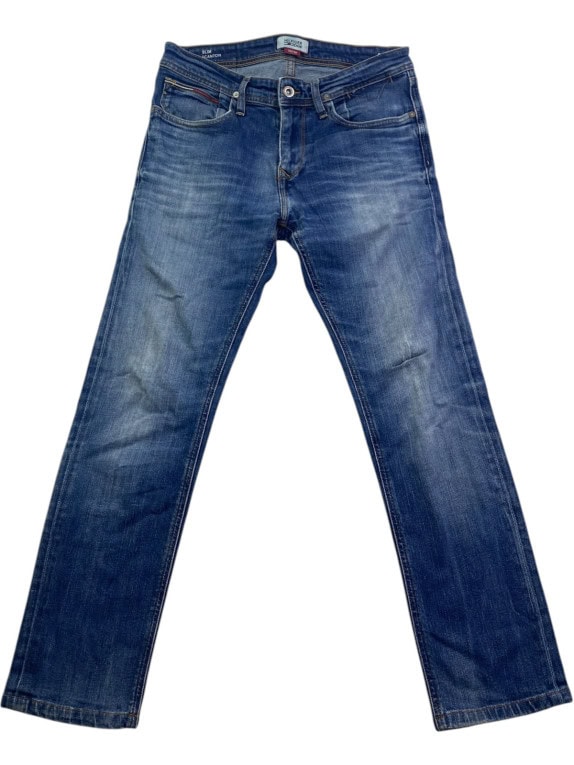 HILFIGER DENIM ΤΖΙΝ ΠΑΝΤΕΛΟΝΙ SLIM WASHED BLUE ΑΝΤΡΙΚΟ PRE OWNED S
