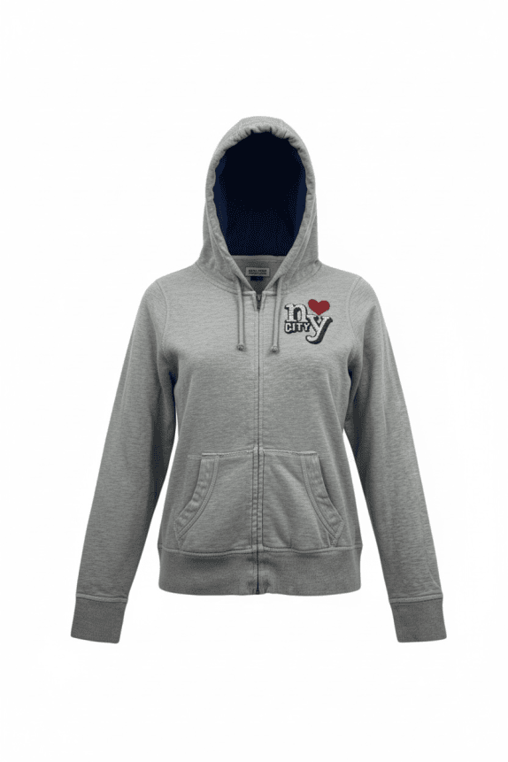 HILFIGER DENIM Ζακέτα Φούτερ Vintage NY Logo Γκρι Γυναικεία L