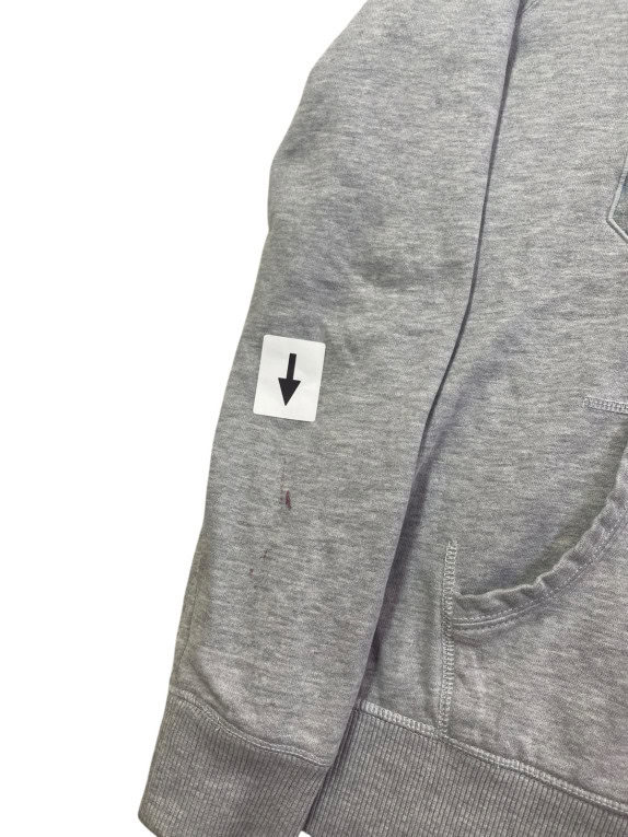 HILFIGER DENIM FELPA ZIP CON CAPPUCCIO SPORTSWEAR GRAPHIC GRIGIO UOMO PRE OWNED L