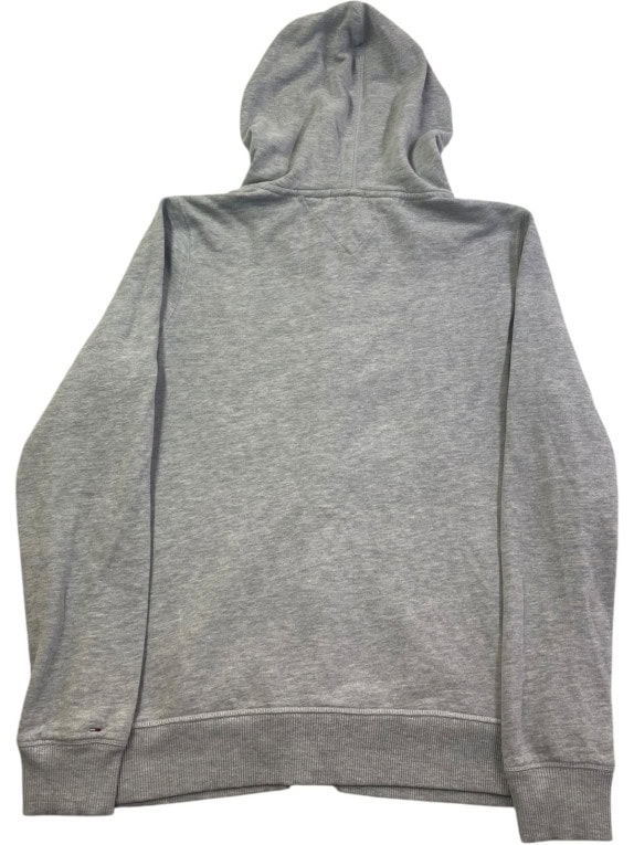 HILFIGER DENIM FELPA ZIP CON CAPPUCCIO SPORTSWEAR GRAPHIC GRIGIO UOMO PRE OWNED L