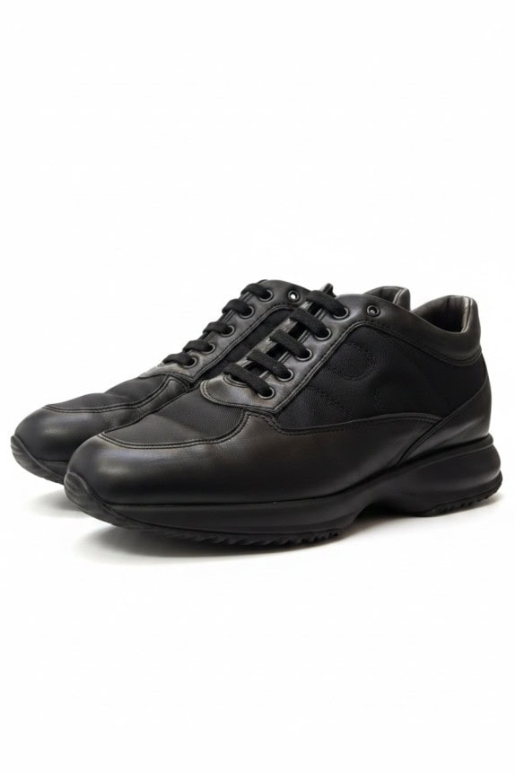 HOGAN SNEAKERS MINIMAL BLACK MEN PRE OWNED EU 39