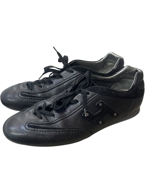 HOGAN SNEAKERS MINIMAL BLACK UNISEX PRE OWNED EU40