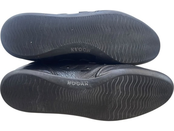 HOGAN SNEAKERS MINIMAL BLACK UNISEX PRE OWNED EU40