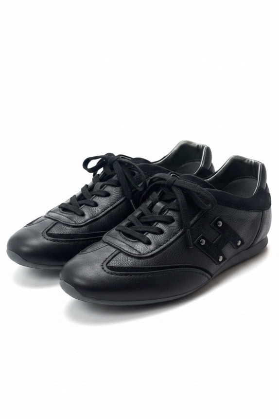 HOGAN SNEAKERS MINIMAL BLACK UNISEX PRE OWNED EU40
