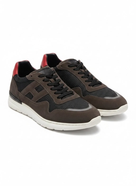 HOGAN SNEAKERS RETRO BROWN MEN PRE OWNED No 43