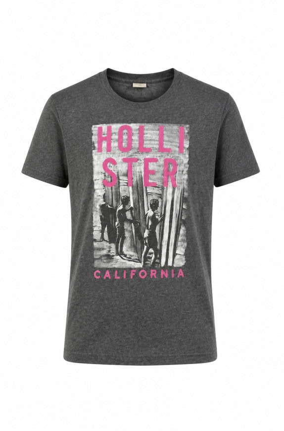 HOLISTER GRAPHIC TEE RETRO CHARCOAL ΑΝΤΡΙΚΟ PRE OWNED S