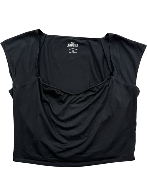 HOLLISTER Crop Top Casual Draped Μαύρο Γυναικείο XL