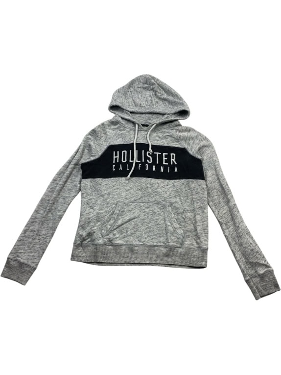 Hollister Φούτερ Hoodie Casual Logo Γκρι Γυναικείο M