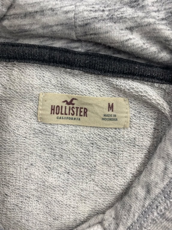 Hollister Φούτερ Hoodie Casual Logo Γκρι Γυναικείο M